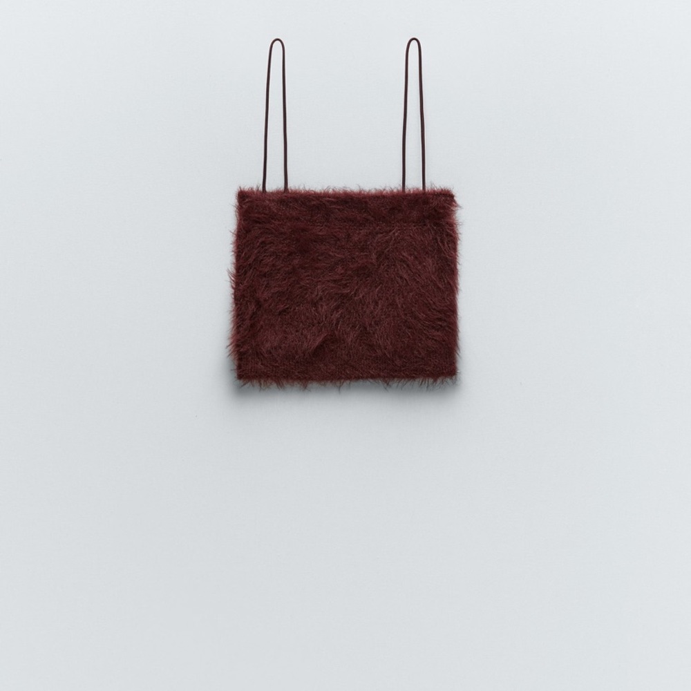 NWT Zara fuzzy crop top